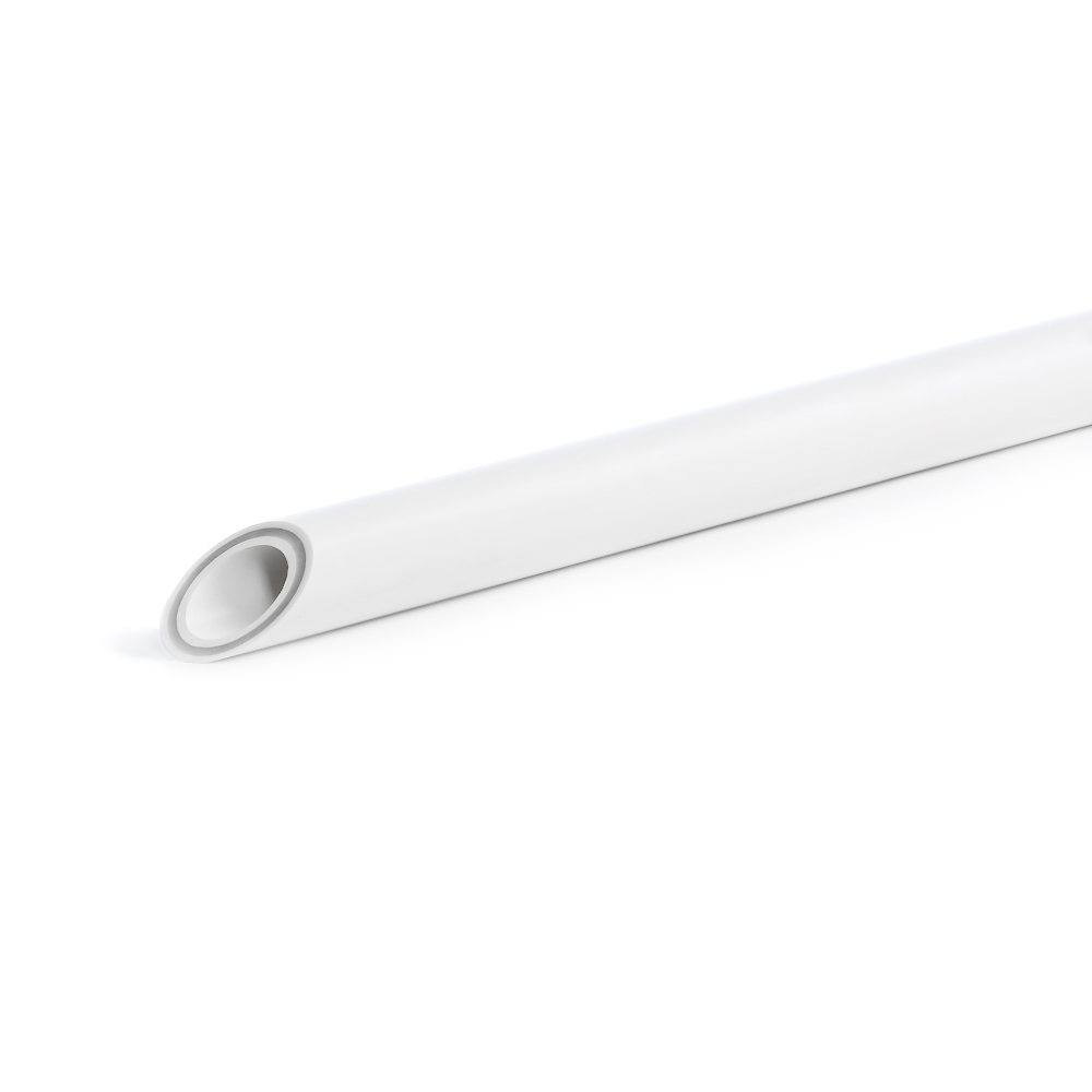 Труба полипропиленовая Fusitek Faser SDR 7.4 - PPR/PPR+GF/PPR для холодной воды, горячей воды и отопления армированная Белый