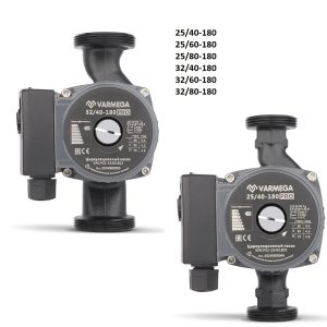 Циркуляционныи насос Varmega PRO с “мокрым” ротором, с гайками и кабелем